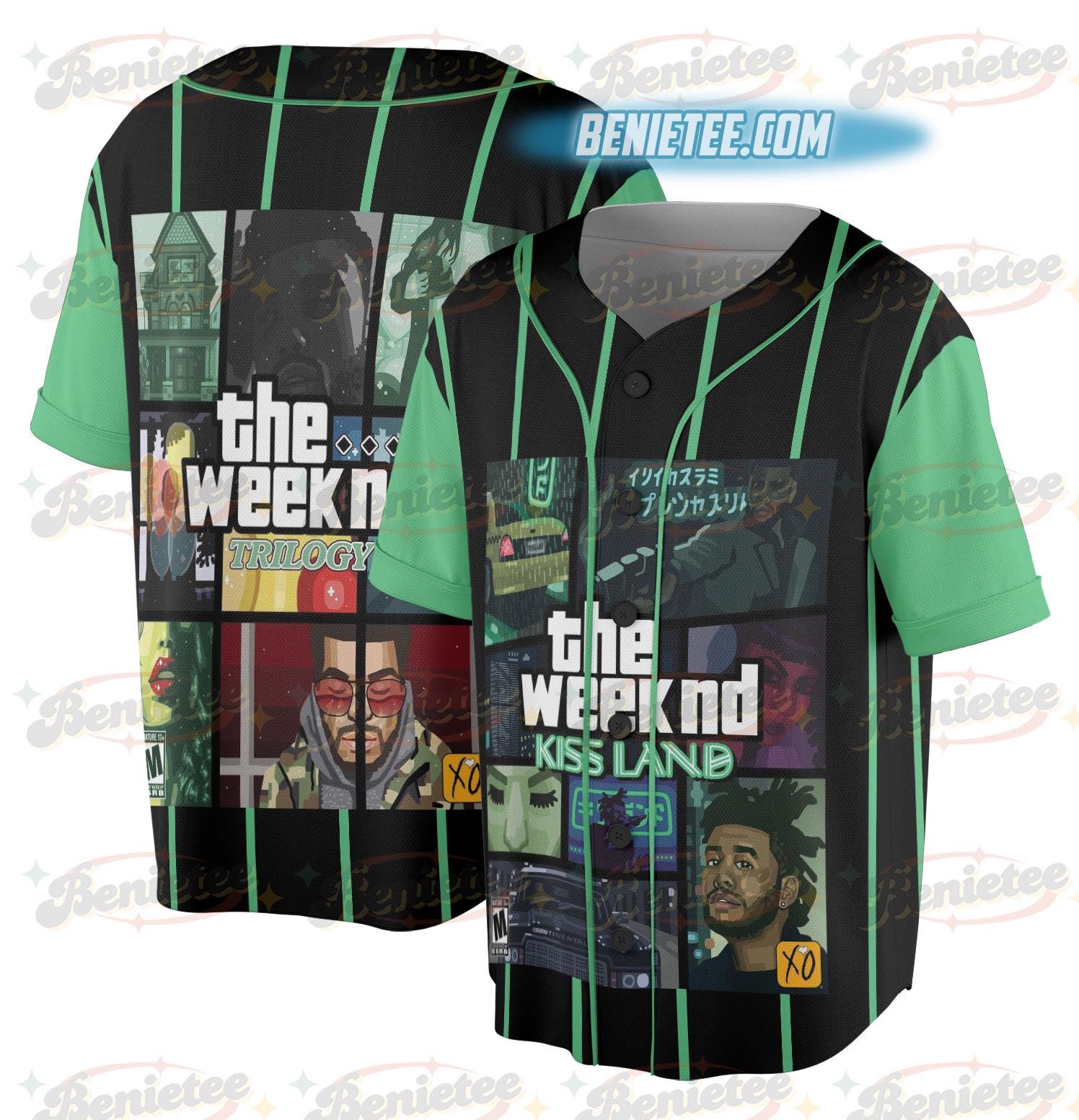 The Weeknd XO Tour 2025 BAseball Jersey baseball jersey product view 1