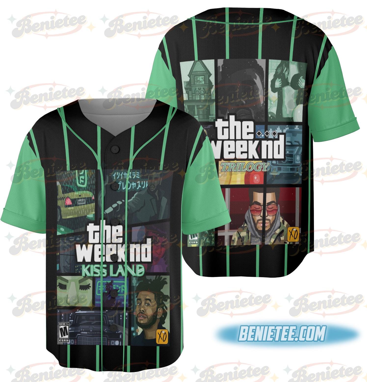 The Weeknd XO Tour 2025 BAseball Jersey baseball jersey product view 2