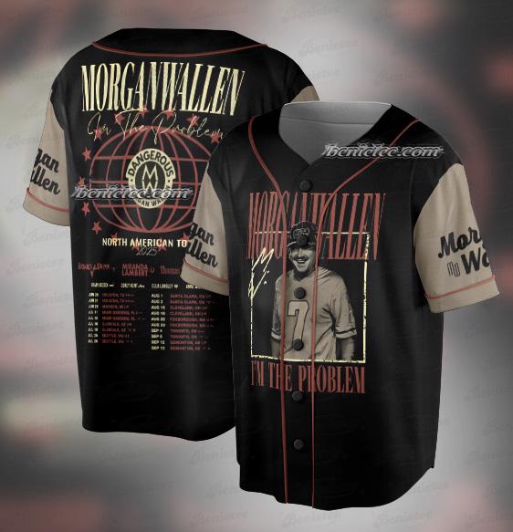 Morgan Wallen Vintage Bootleg Baseball Jersey baseball jersey product view 2