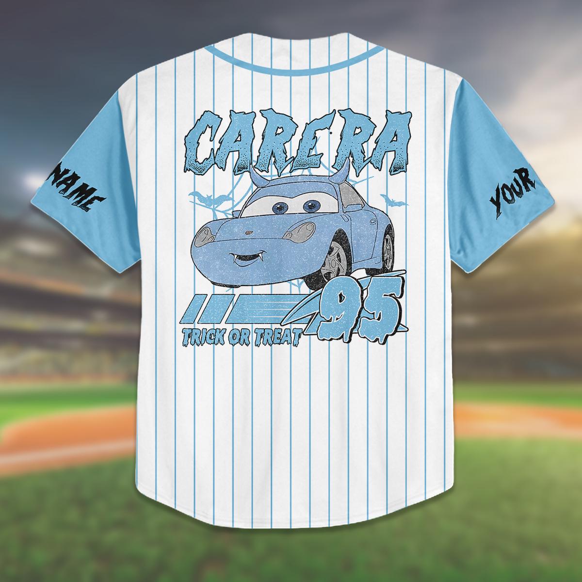 Custom Carera Baseball Jersey Halloween Outfit, Trick or Treat Jersey for Kids & Adults, Personalized Halloween Costume Shirt baseball jersey product view 3