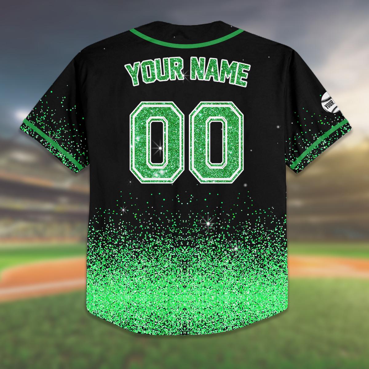 Custom Glitter Team Baseball Jersey for Kids Youth Adult| Matching Glitter Shirt| Personalized Team Outfit for Groups| Matching Outfit baseball jersey product view 3
