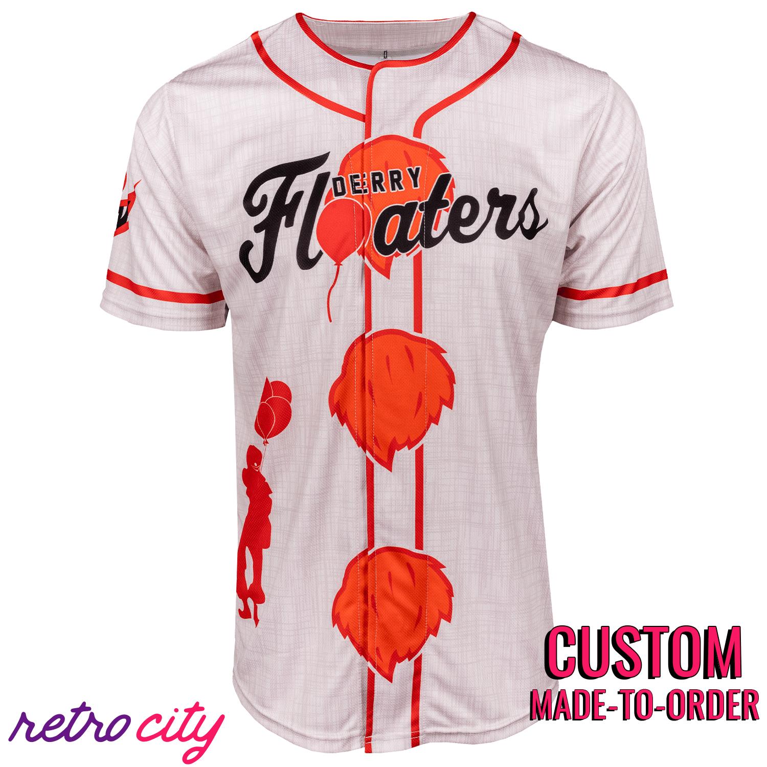 Derry Floaters Pennywise Baseball Jersey baseball jersey product view 1