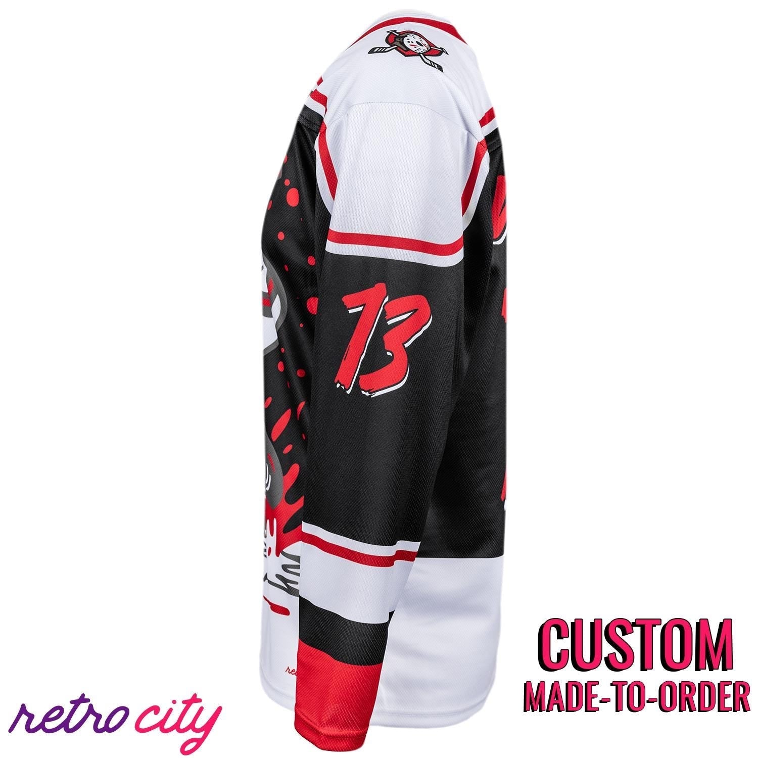 Camp Crystal Lake Slashers Blood on the Ice Custom Hockey Jersey hockey jersey product view 3