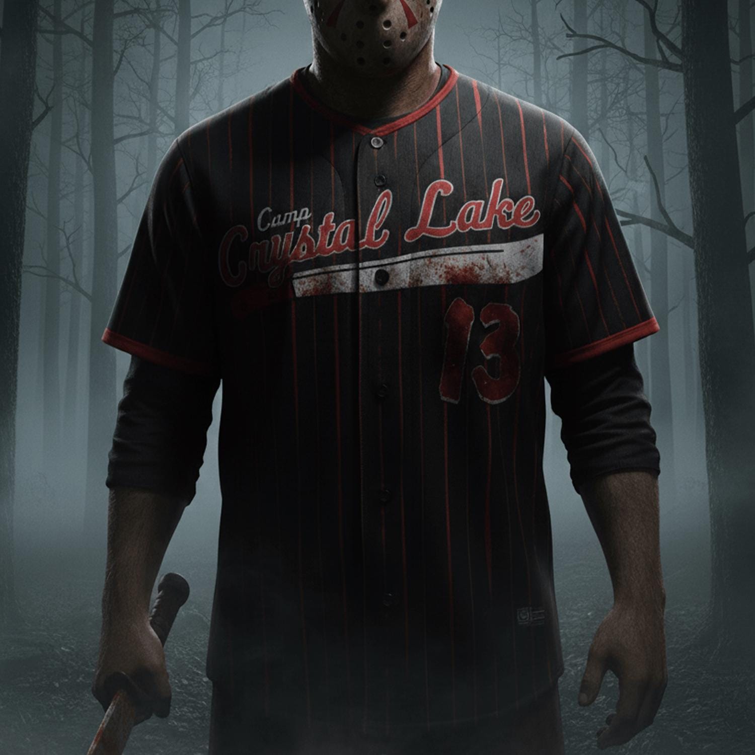 Camp Crystal Lake Horror Custom Baseball Jersey baseball jersey product view 4