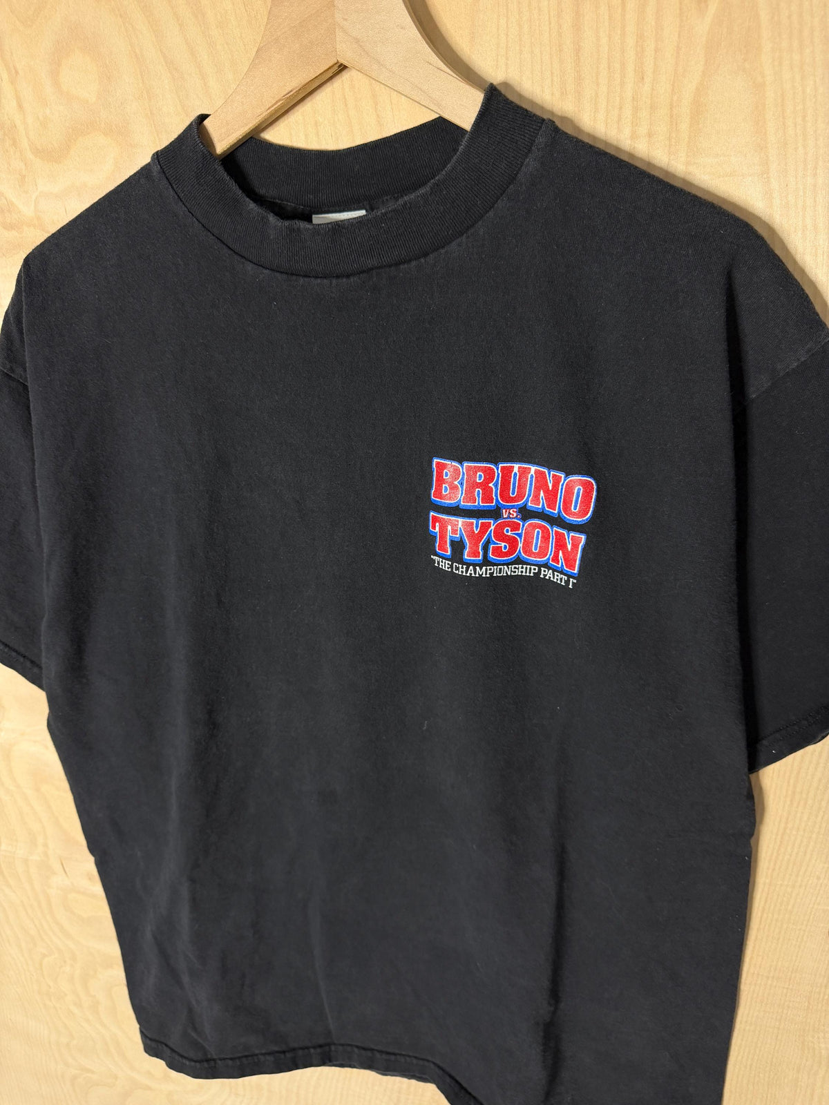 Vintage 90s Mike Tyson Frank Bruno Fight Promo Black - Adult & Kids T-Shirts, Sweatshirts & Hoodies apparel design preview 4