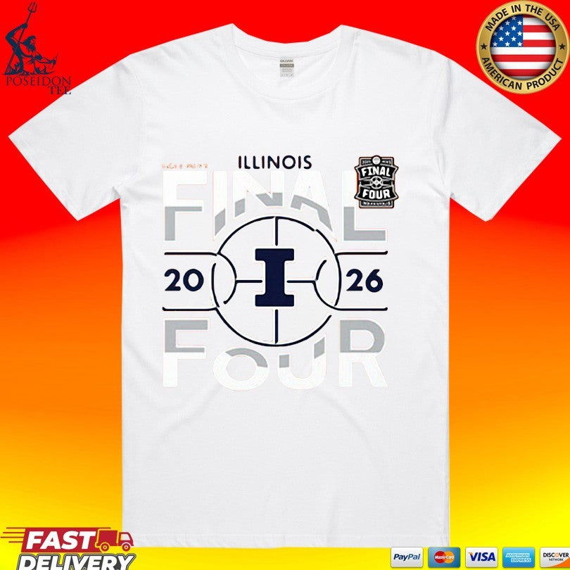Illinois Illini Final Four 2026 Mens March Madness T-shirt Unisex T-shirt, Sweatshirt, Hoodie, Long Sleeve Tee - T-Shirt, Sweatshirt, Hoodie