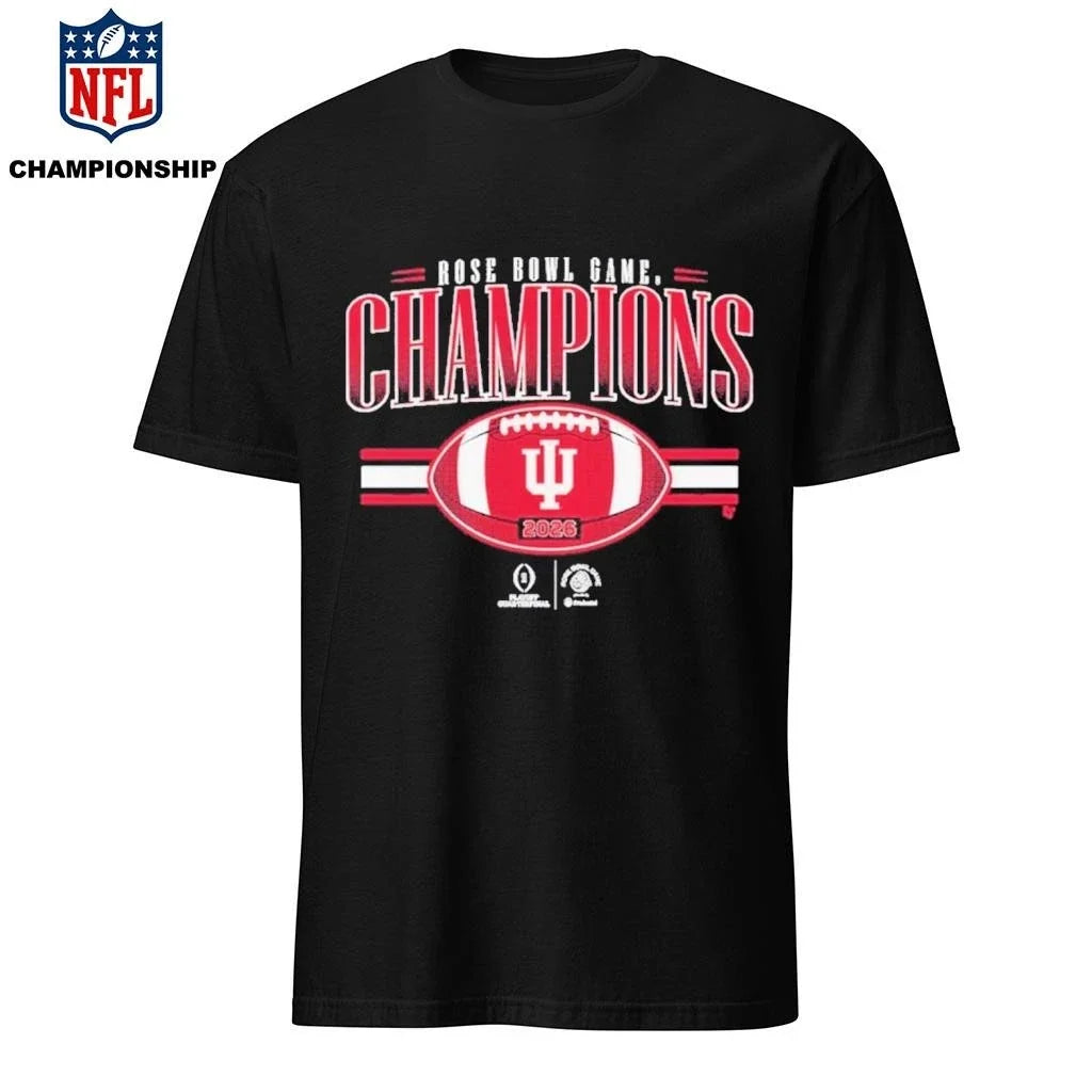 Indiana Football 2026 CFP Rose Bowl Champions - Adult & Kids T-Shirts, Sweatshirts & Hoodies apparel design preview 1