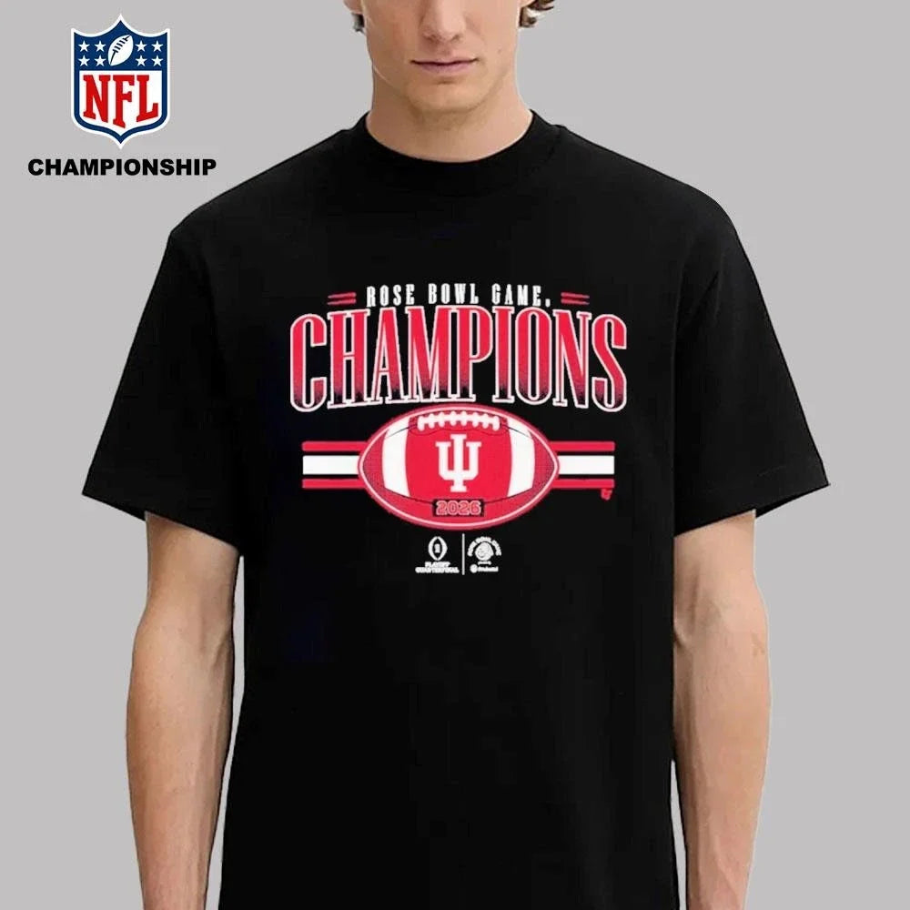 Indiana Football 2026 CFP Rose Bowl Champions - Adult & Kids T-Shirts, Sweatshirts & Hoodies apparel design preview 2