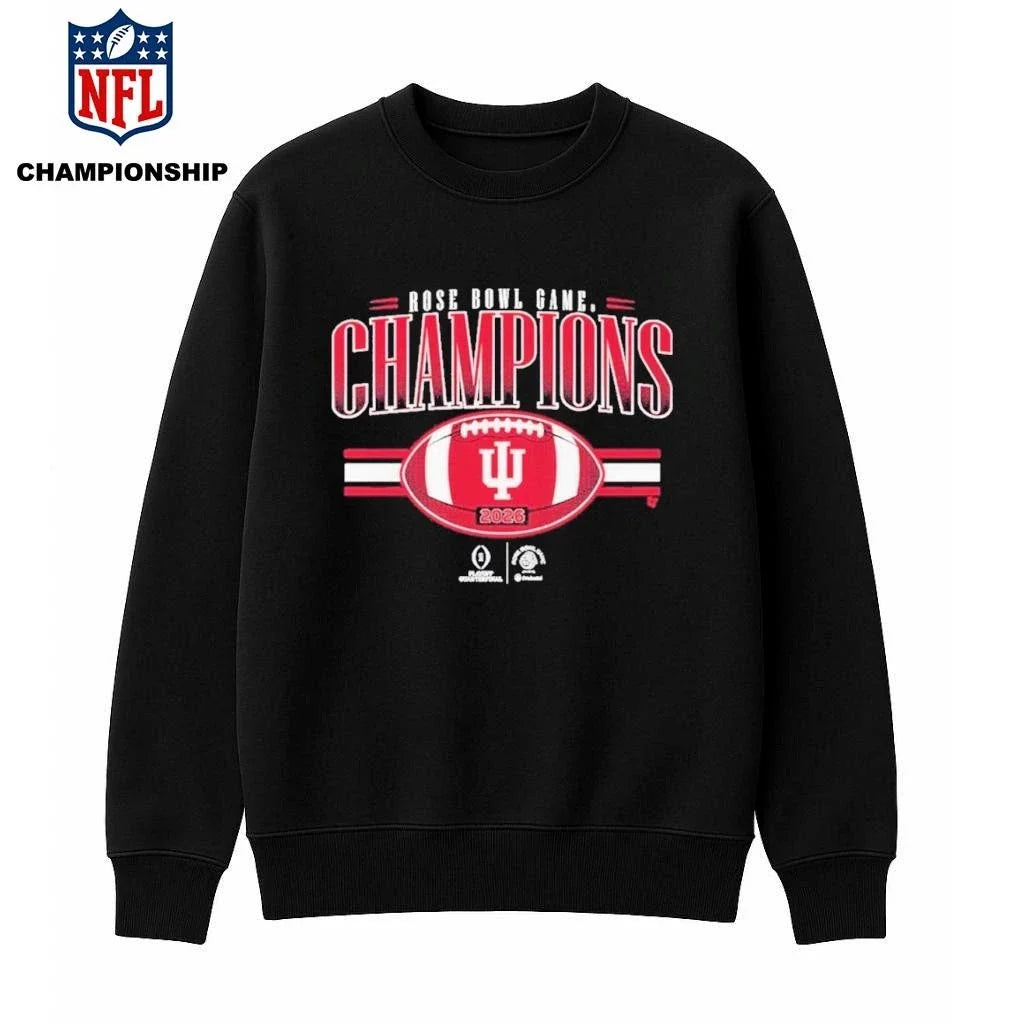 Indiana Football 2026 CFP Rose Bowl Champions - Adult & Kids T-Shirts, Sweatshirts & Hoodies apparel design preview 3