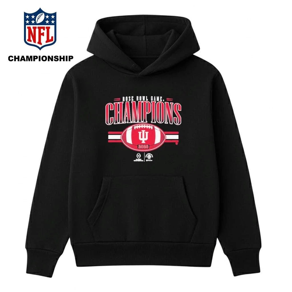 Indiana Football 2026 CFP Rose Bowl Champions - Adult & Kids T-Shirts, Sweatshirts & Hoodies apparel design preview 4