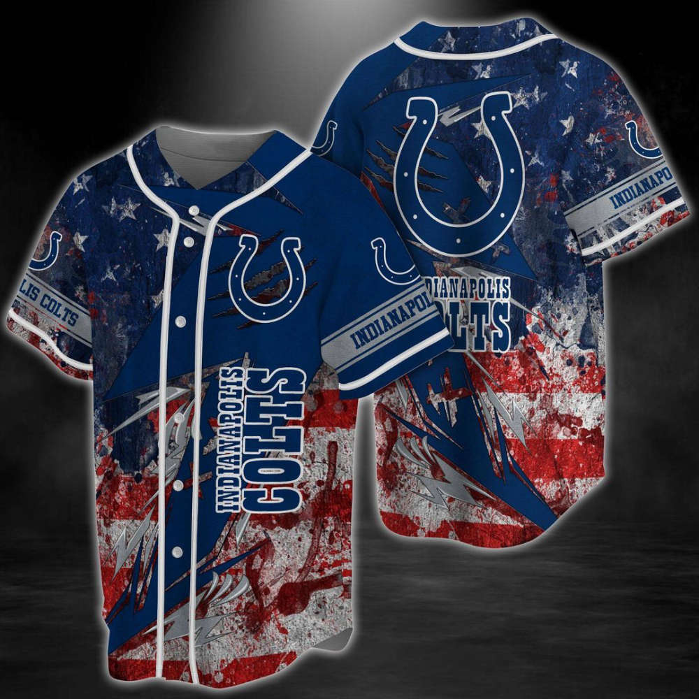 Indianapolis Colts Baseball Jersey Gift for Men Women - lylyprint.com baseball jersey product view 2