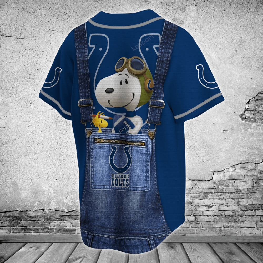 Indianapolis Colts Personalized Baseball Jersey BJ0160 - lylyprint.com baseball jersey product view 4