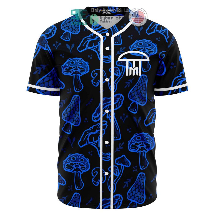 BEST Infected Mushroom black blue Baseball Jersey baseball jersey product view 1