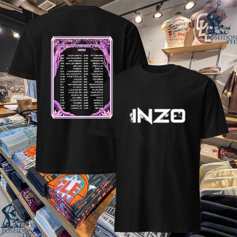 Inzo Mirrorverse Tour 2026 T-shirt Unisex T-shirt, Sweatshirt, Hoodie, Long Sleeve Tee - T-Shirt, Sweatshirt, Hoodie