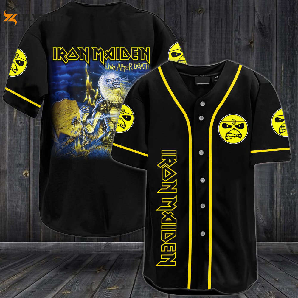 Iron Maiden Band All Over Print Unisex Baseball Jersey - lylyprint.com baseball jersey product view 1