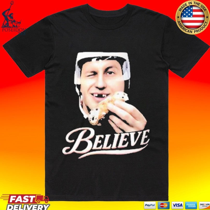 Jack Hughes Believe Flyers T-shirt Unisex T-shirt, Sweatshirt, Hoodie, Long Sleeve Tee - T-Shirt, Sweatshirt, Hoodie