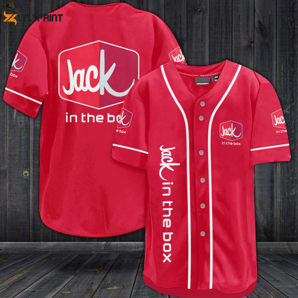 Jack In The Box Baseball Jersey - lylyprint.com baseball jersey product view 1