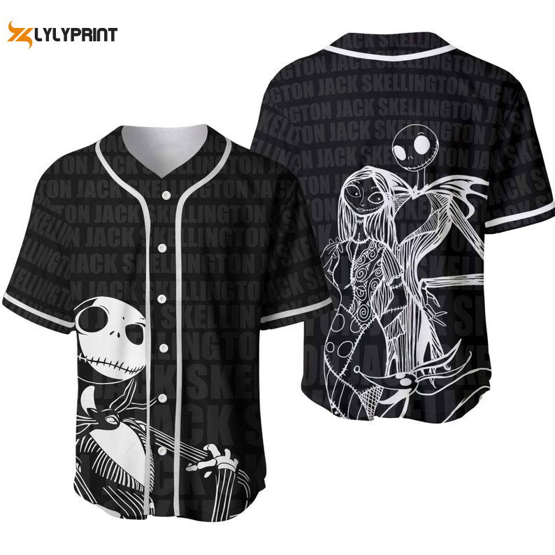 Jack Skellington All Over Print Baseball Jersey - lylyprint.com baseball jersey product view 1
