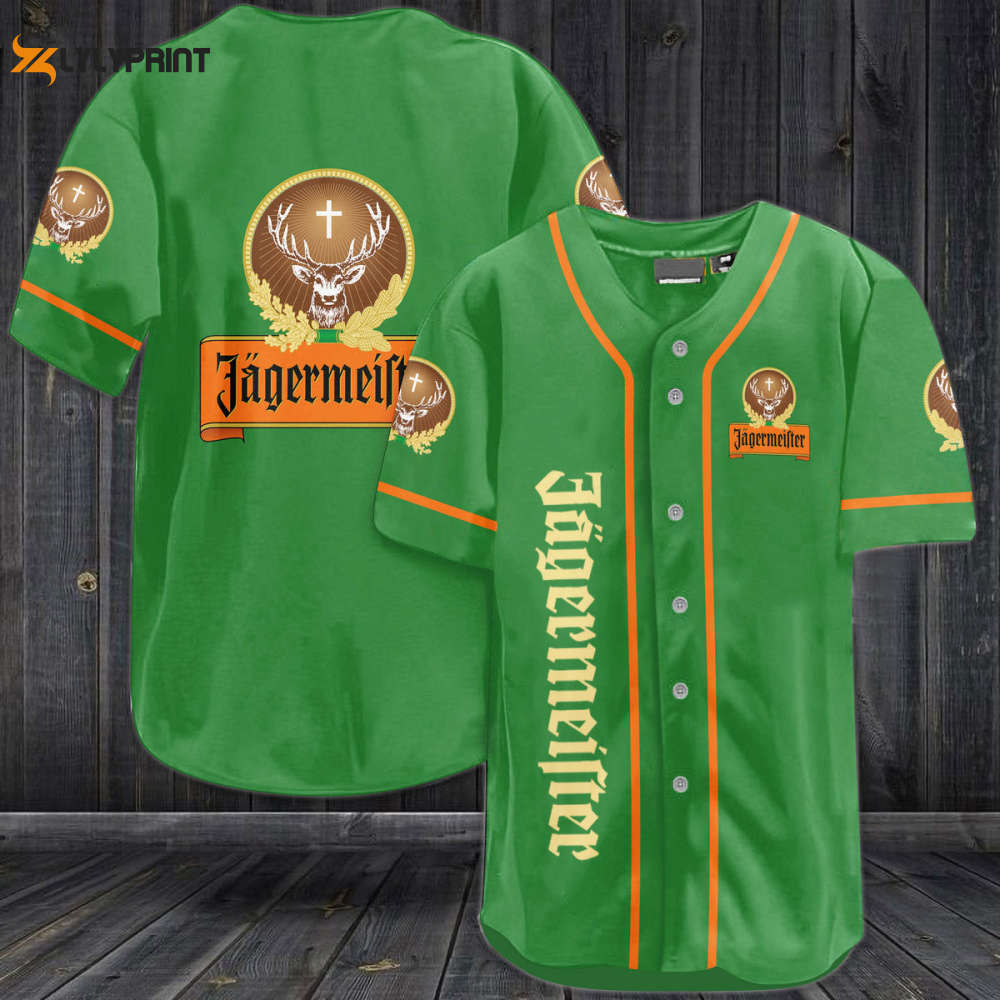 Jagermeister Whiskey Baseball Jersey - lylyprint.com baseball jersey product view 1