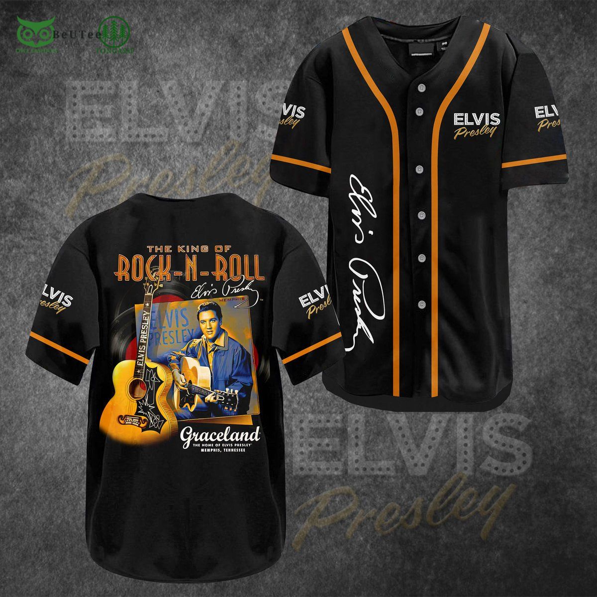 Jailhouse Rock Elvis Presley Baseball Jersey Shirt baseball jersey product view 1