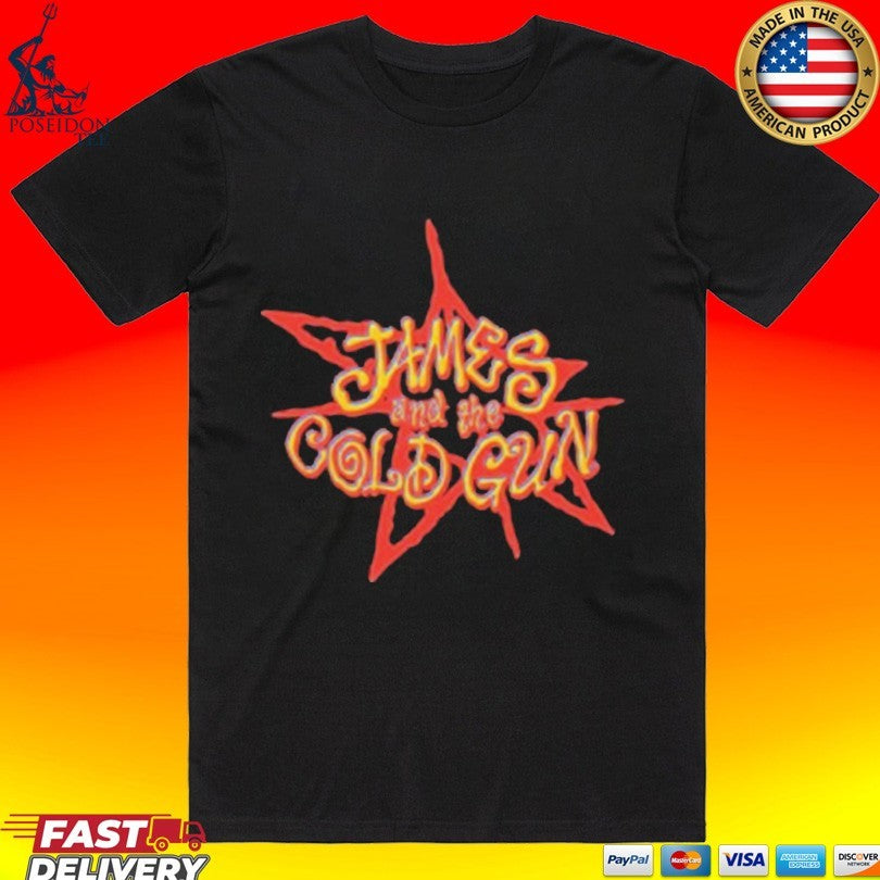 James And The Cold Gun Star T-shirt Unisex T-shirt, Sweatshirt, Hoodie, Long Sleeve Tee - T-Shirt, Sweatshirt, Hoodie