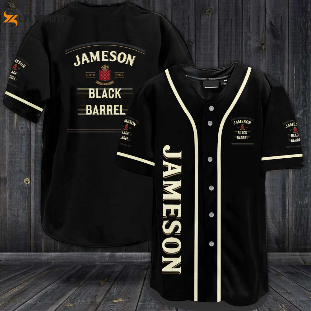 Jameson Black Barrel All Over Print Unisex Baseball Jersey - lylyprint.com baseball jersey product view 1