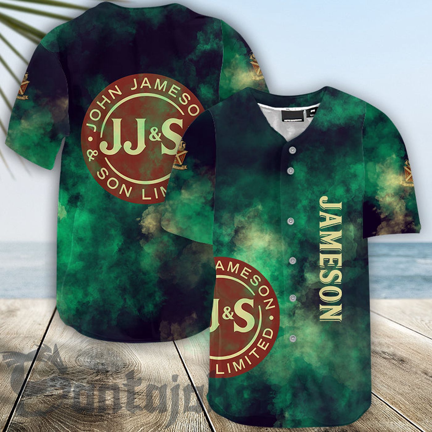 Jameson Colorful Smoke Baseball Jersey - Gift for Men Women - Gift for Men Women - lylyprint.com baseball jersey product view 2
