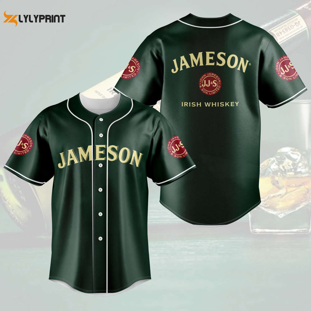 Jameson Irish Whisky Baseball Jersey - lylyprint.com baseball jersey product view 1