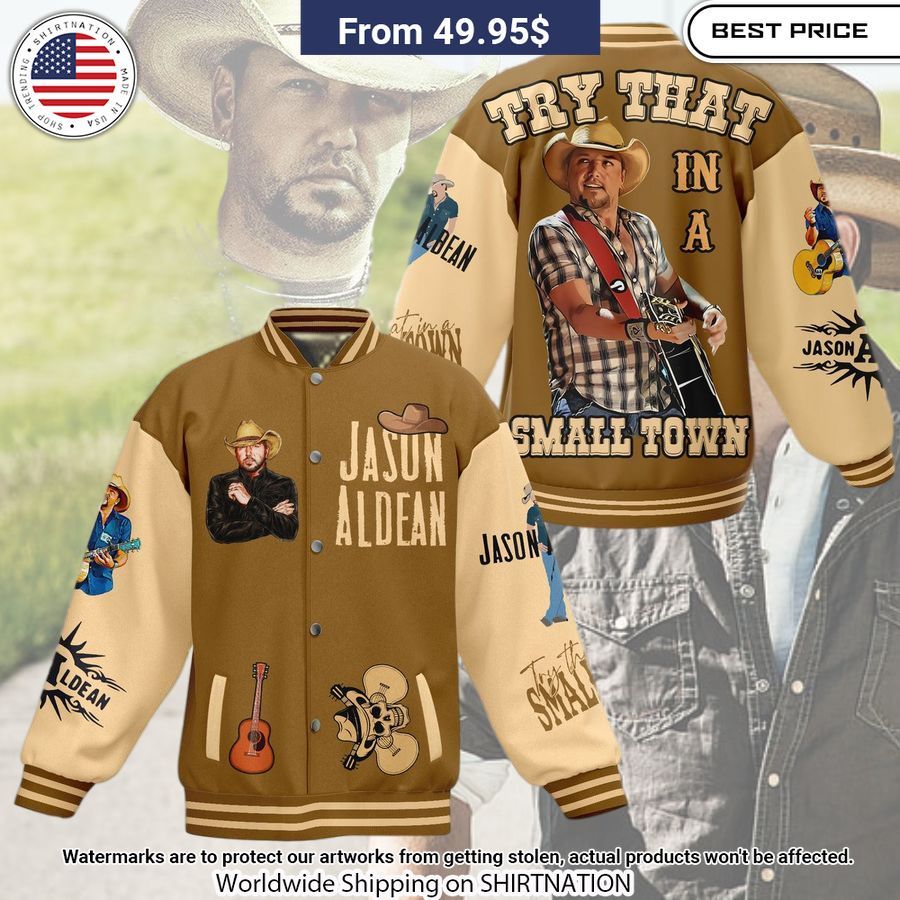 Jason Aldean Try That In A Small Town baseball Jacket baseball jersey product view 1