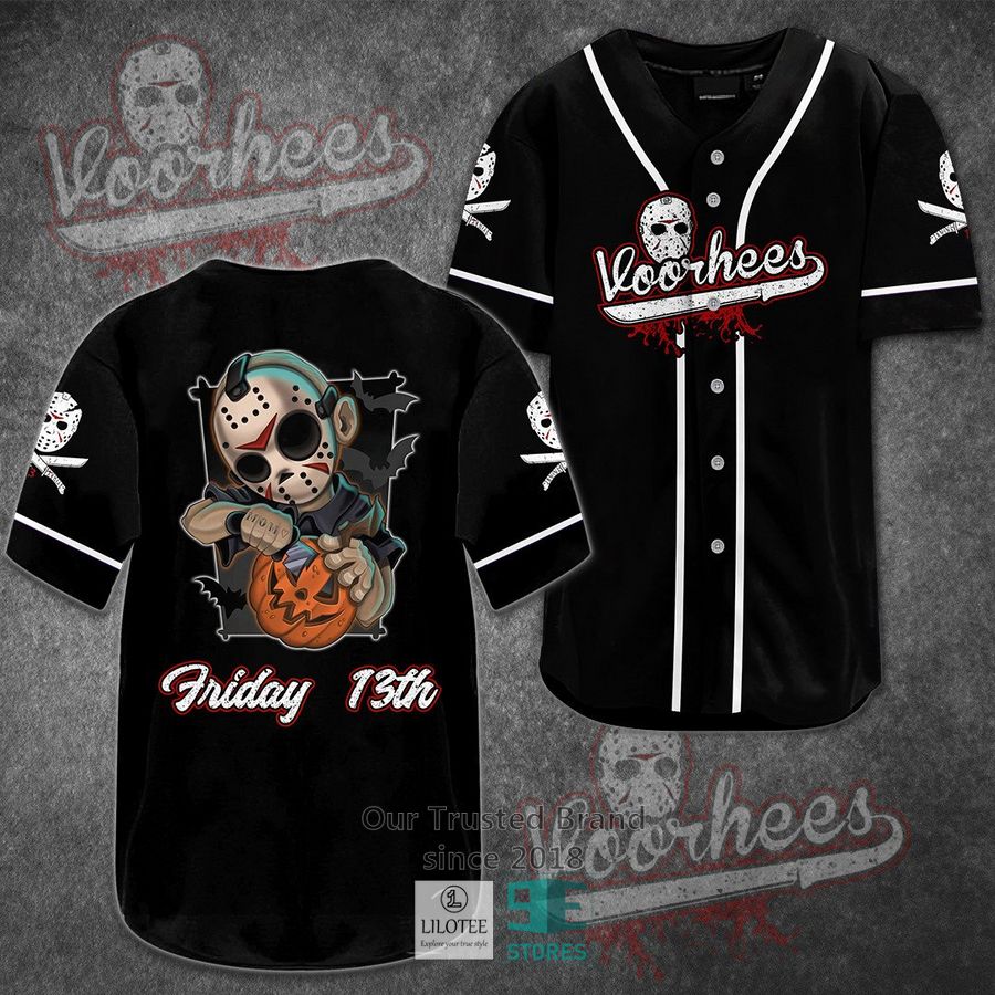 Jason Voorhees Friday the 13th Horror Movie Baseball Jersey baseball jersey product view 1