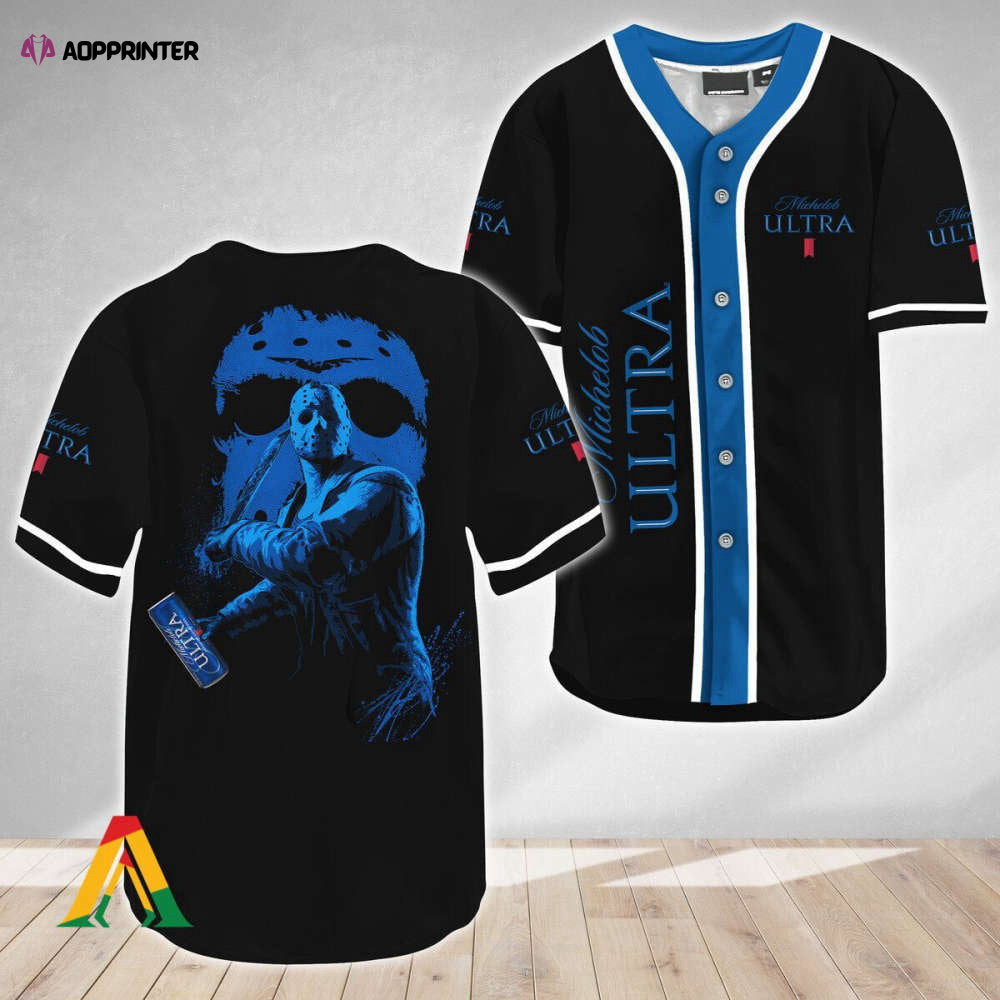 Jason Voorhees Friday The 13th Michelob ULTRA Baseball Jersey - Aopprinter baseball jersey product view 1