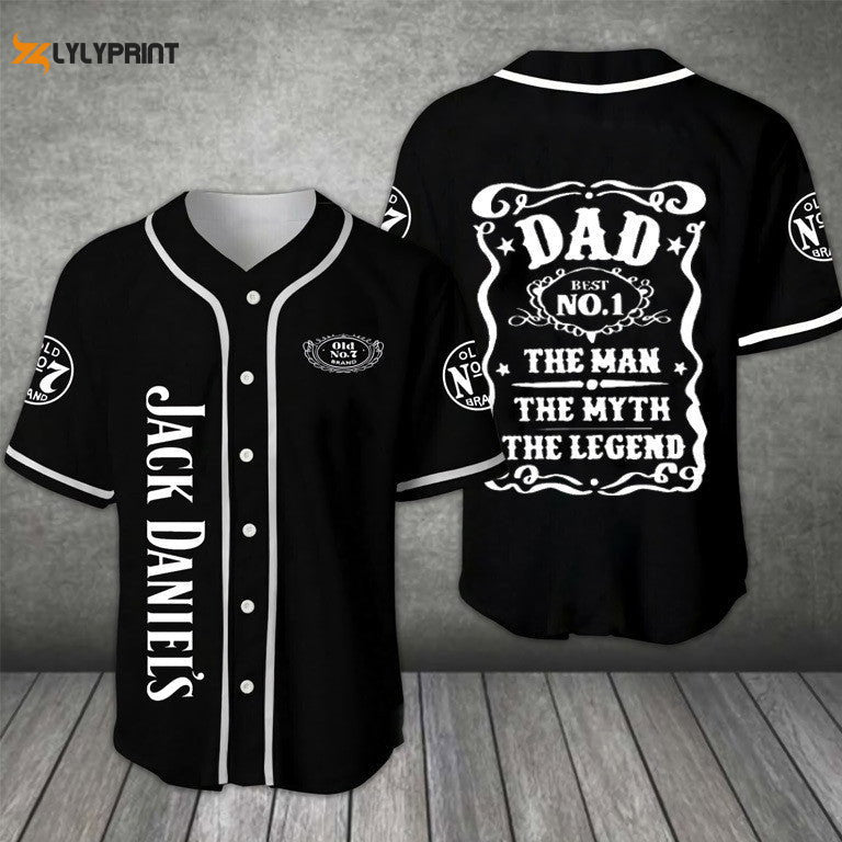 JD Dad The Man The Myth The Legend All Over Print Unisex Baseball Jersey - lylyprint.com baseball jersey product view 1