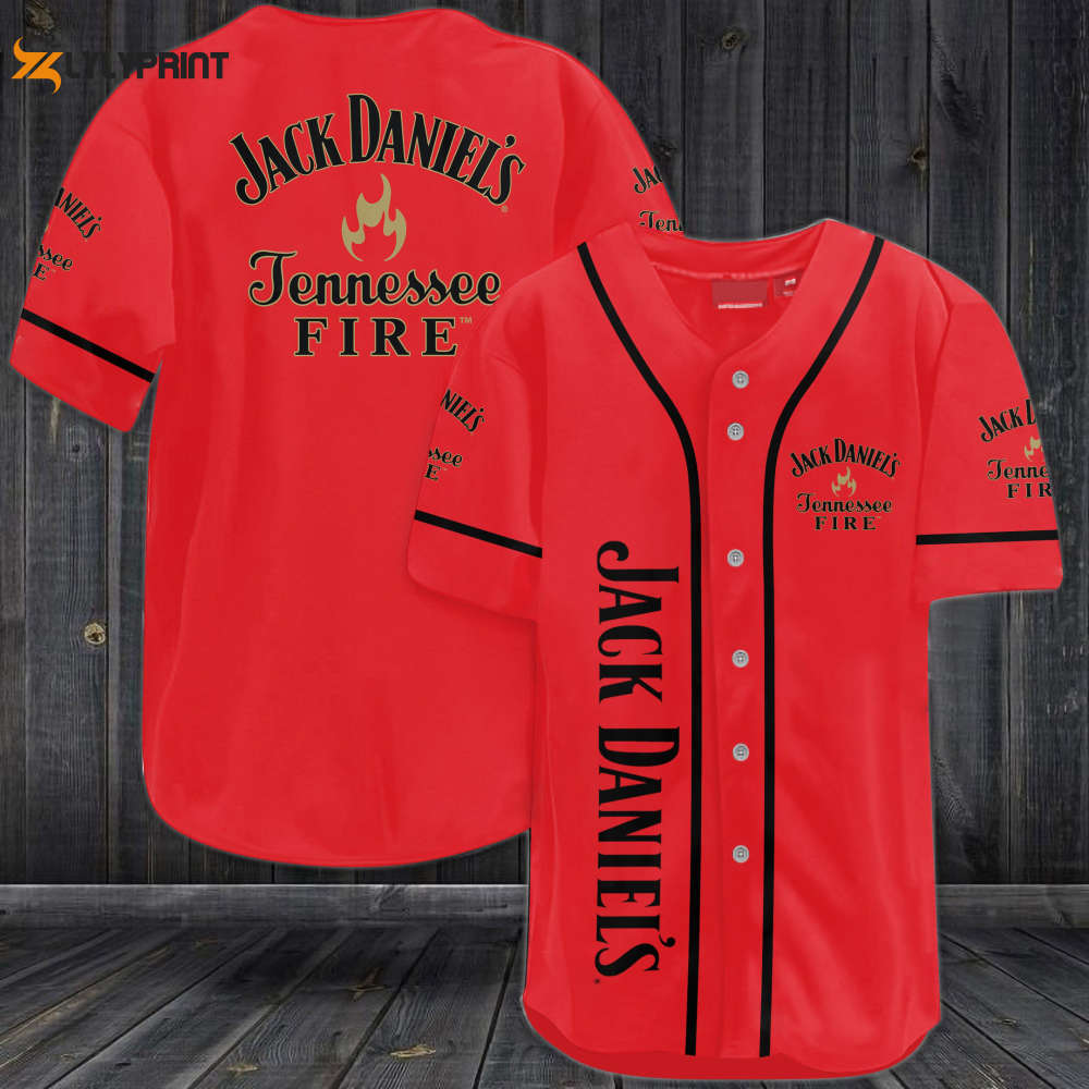 JD Tennessee Fire All Over Print 3D Unisex Baseball Jersey - lylyprint.com baseball jersey product view 1