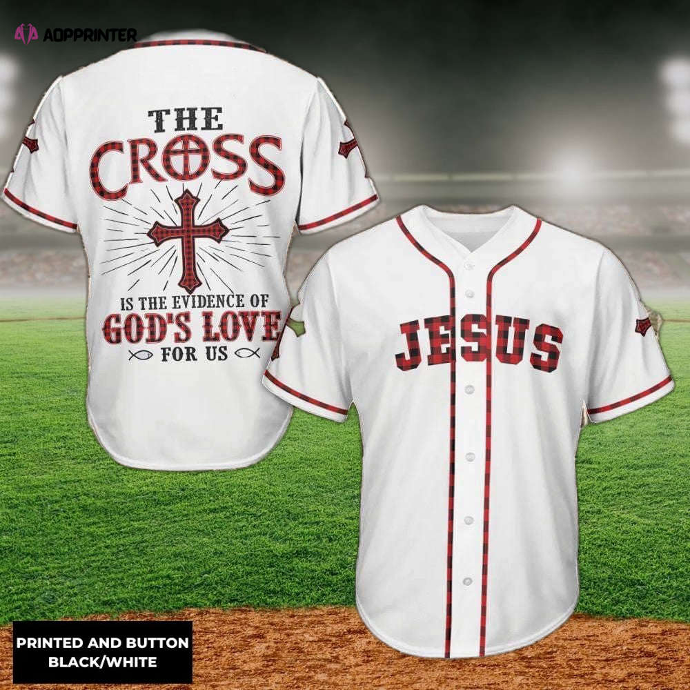 Jesus – The Cross God’s Love Baseball Jersey baseball jersey product view 1