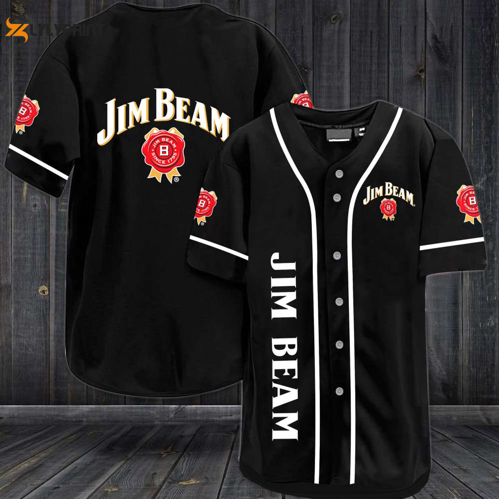 Jim Beam Baseball Jersey - lylyprint.com baseball jersey product view 1