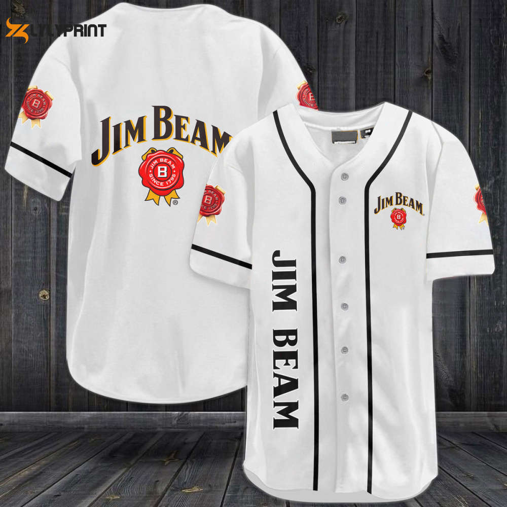 Jim Beam Whiskey Baseball Jersey - lylyprint.com baseball jersey product view 1
