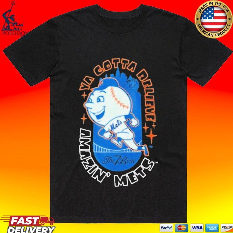 Joba Chamberlain Ya Gotta Believe Amazin Mets T-shirt Unisex T-shirt, Sweatshirt, Hoodie, Long Sleeve Tee - T-Shirt, Sweatshirt, Hoodie