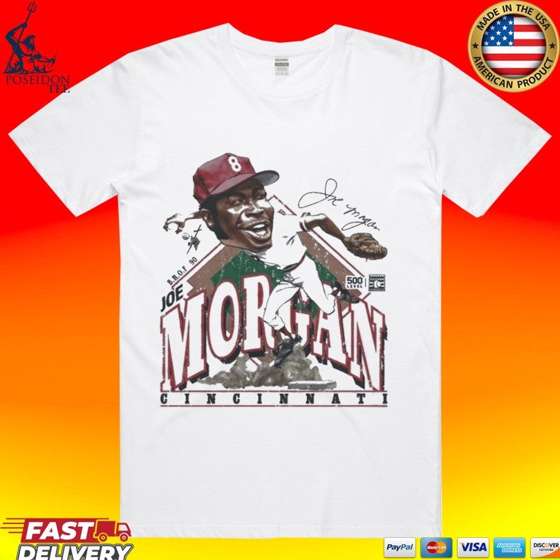 Joe Morgan Cincinnati Bruce Stark Collection T-shirt Unisex T-shirt, Sweatshirt, Hoodie, Long Sleeve Tee - T-Shirt, Sweatshirt, Hoodie