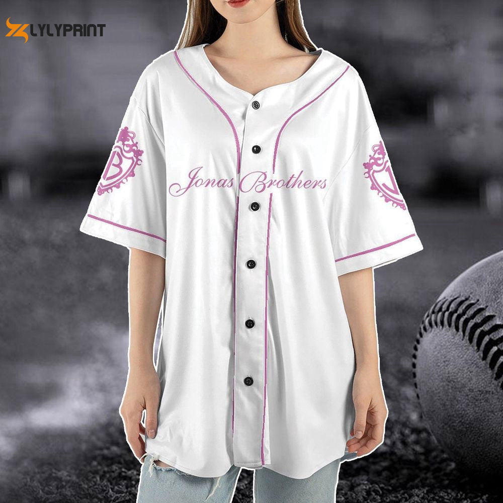 Jonas Brothers Happiness Begins Tour Baseball Jersey For Men Women, 5 Album 1 Night Tour - lylyprint.com baseball jersey product view 1