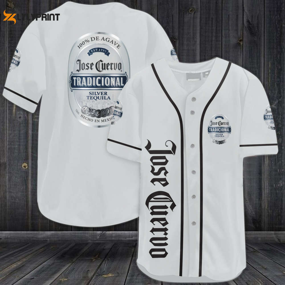 Jose Cuervo Silver All Over Print Unisex Baseball Jersey - lylyprint.com baseball jersey product view 1