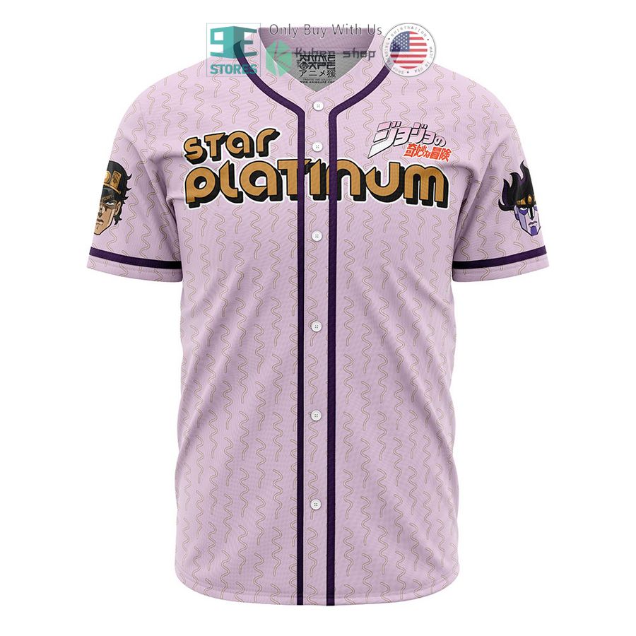 BEST Jotaro Kujo Star Platinum Jojo's Bizarre Adventure Baseball Jersey baseball jersey product view 1