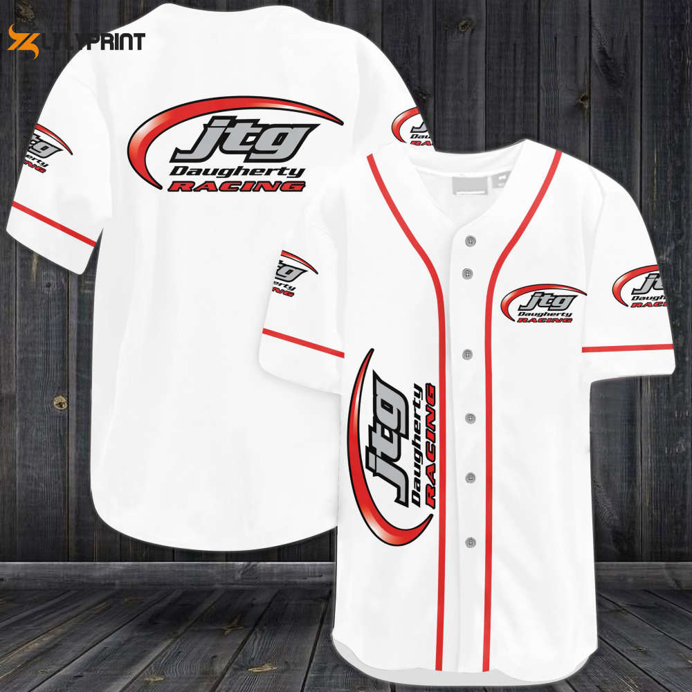 JTG Daugherty Racing Car Team Baseball Jersey - Perfect Gift for Men & Women - lylyprint.com baseball jersey product view 1