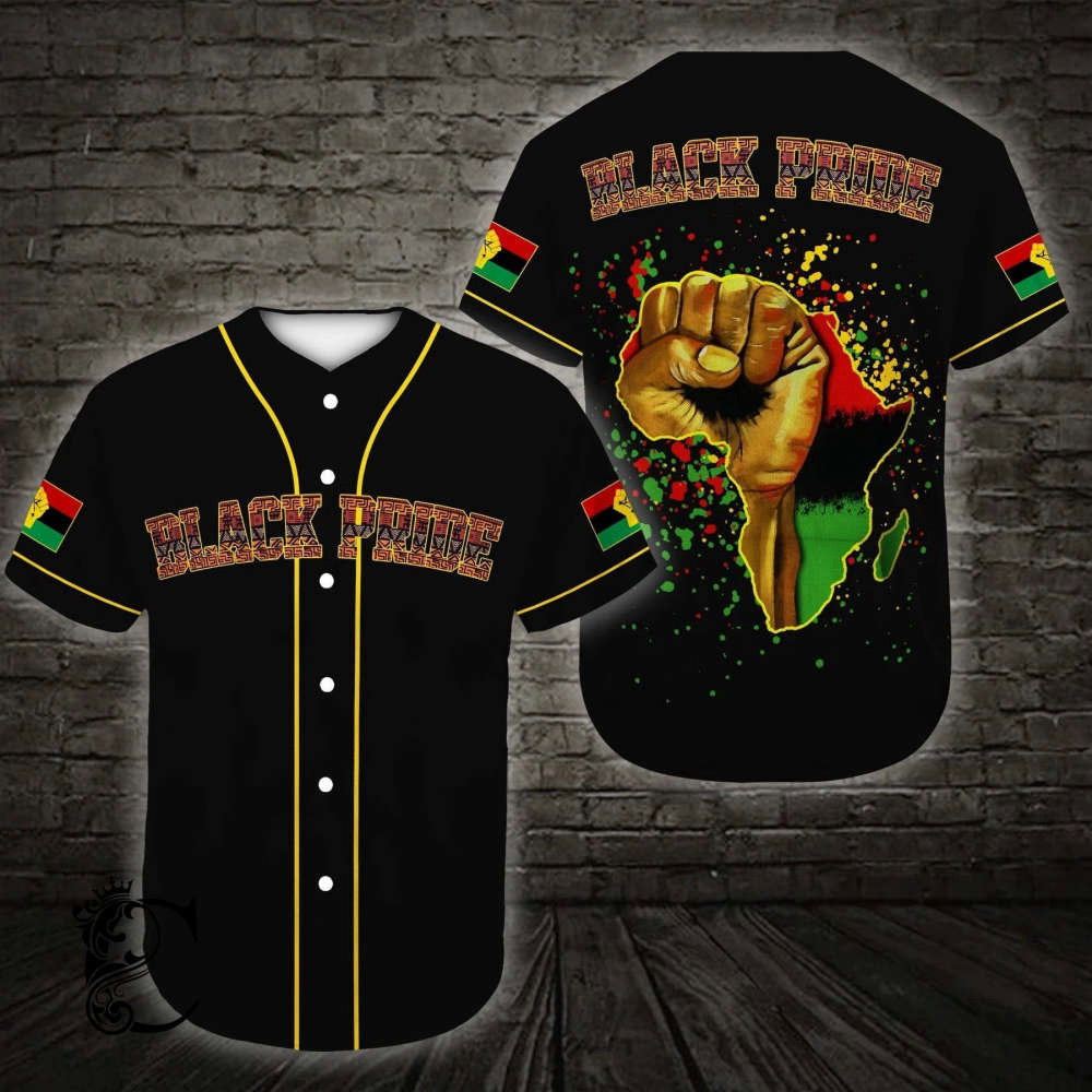 Juneteenth Black Pride Baseball Jersey: Celebrate Freedom with Stylish Prints baseball jersey product view 2