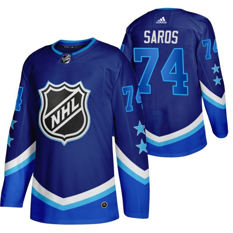 juuse-saros-men-2022-all-star-western-blue-jersey Style 1 Hockey Jersey hockey jersey product view 1