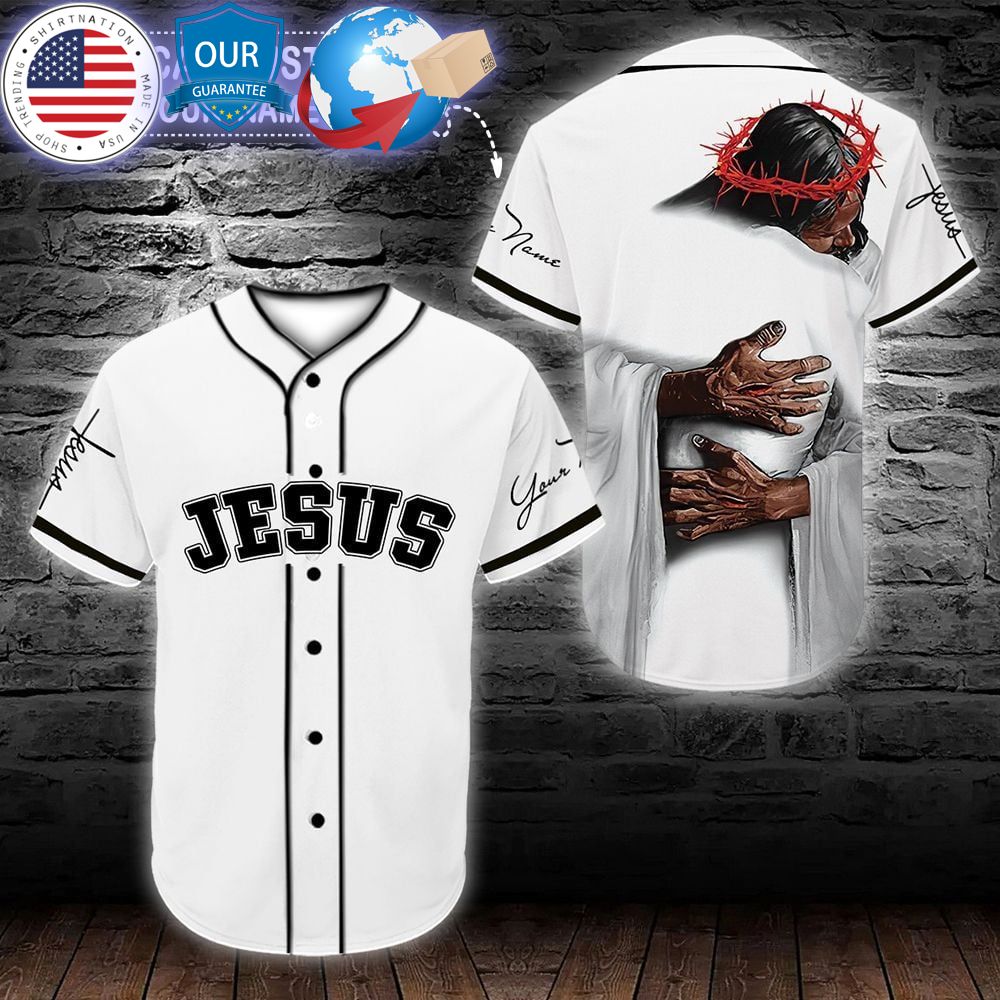 HOT Jesus Hug Custom Baseball Jersey baseball jersey product view 1