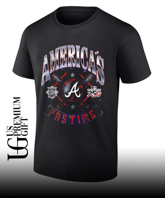 Atlanta Braves baseball Americana 250th Pastime celebrating logo shirt Unisex T-shirt, Sweatshirt, Hoodie, Long Sleeve Tee - T-Shirt, Sweatshirt, Hoodie
