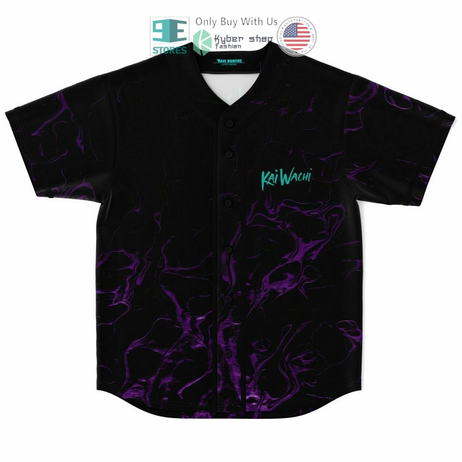 BEST Kai wachi Skull Team black violet Baseball Jersey baseball jersey product view 1
