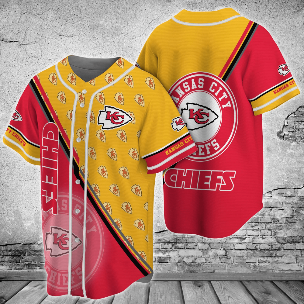 Kansas City Chiefs Fan Favorite Baseball Jersey Shirt FVJ - Aopprinter baseball jersey product view 2