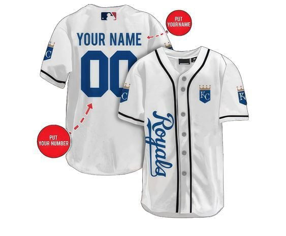 Kansas City Royals Baseball Jersey BJ0008 - lylyprint.com baseball jersey product view 2