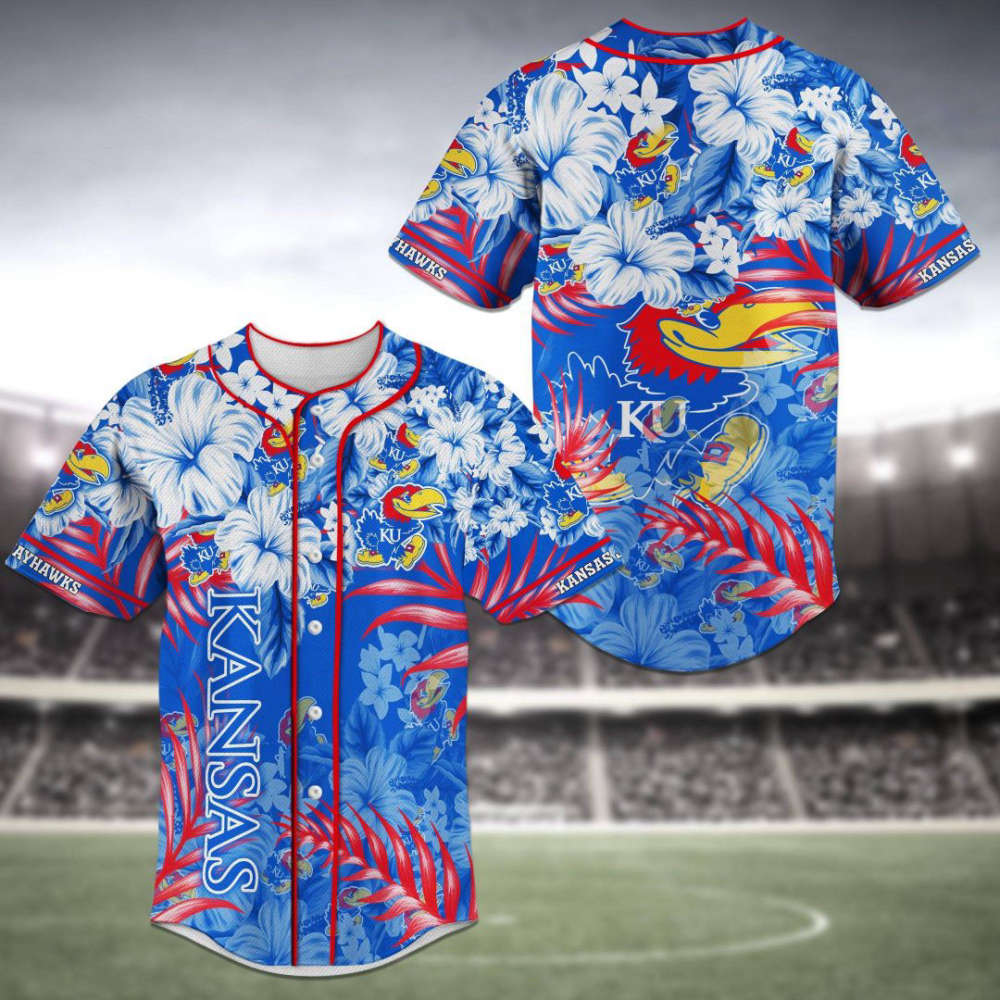 Kansas Jayhawks Baseball Jersey Personalized 2023 Gift For Men Women - lylyprint.com baseball jersey product view 2